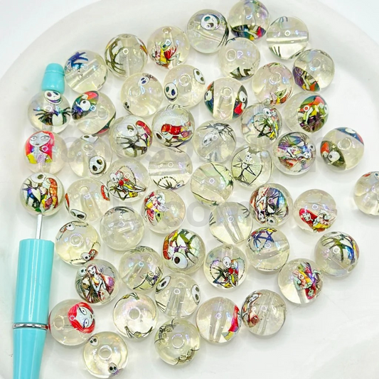 Spooky Tale Theme Clear Round 16MM Random Mix Acrylic Beads