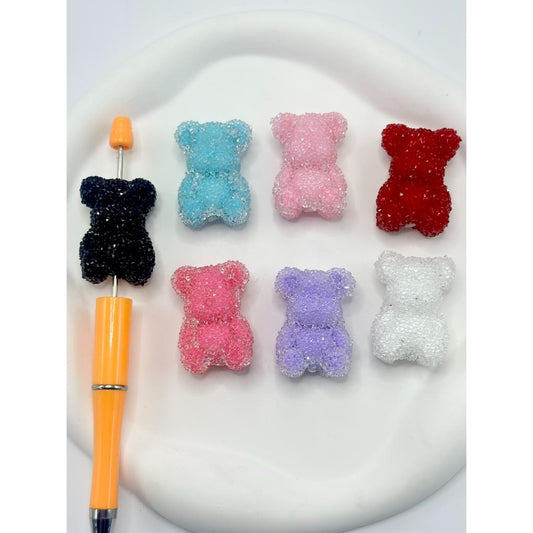 Cute Bear in Solid Colors Sugar Beads Acrylic Random Mix