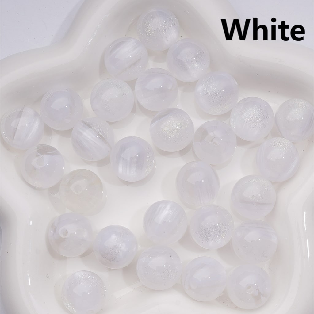 Gold Glitter Double Color Color Changing Round Acrylic Beads, 16MM (Single Color is available for 200pcs(Whole bag))
