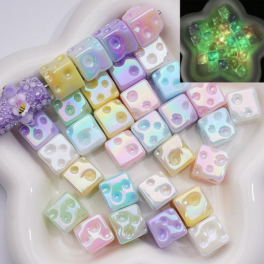 Luminous Cute Chesse UV Coating Acrylic Beads 15MM (Single Color is available for 200pcs Whole bag)