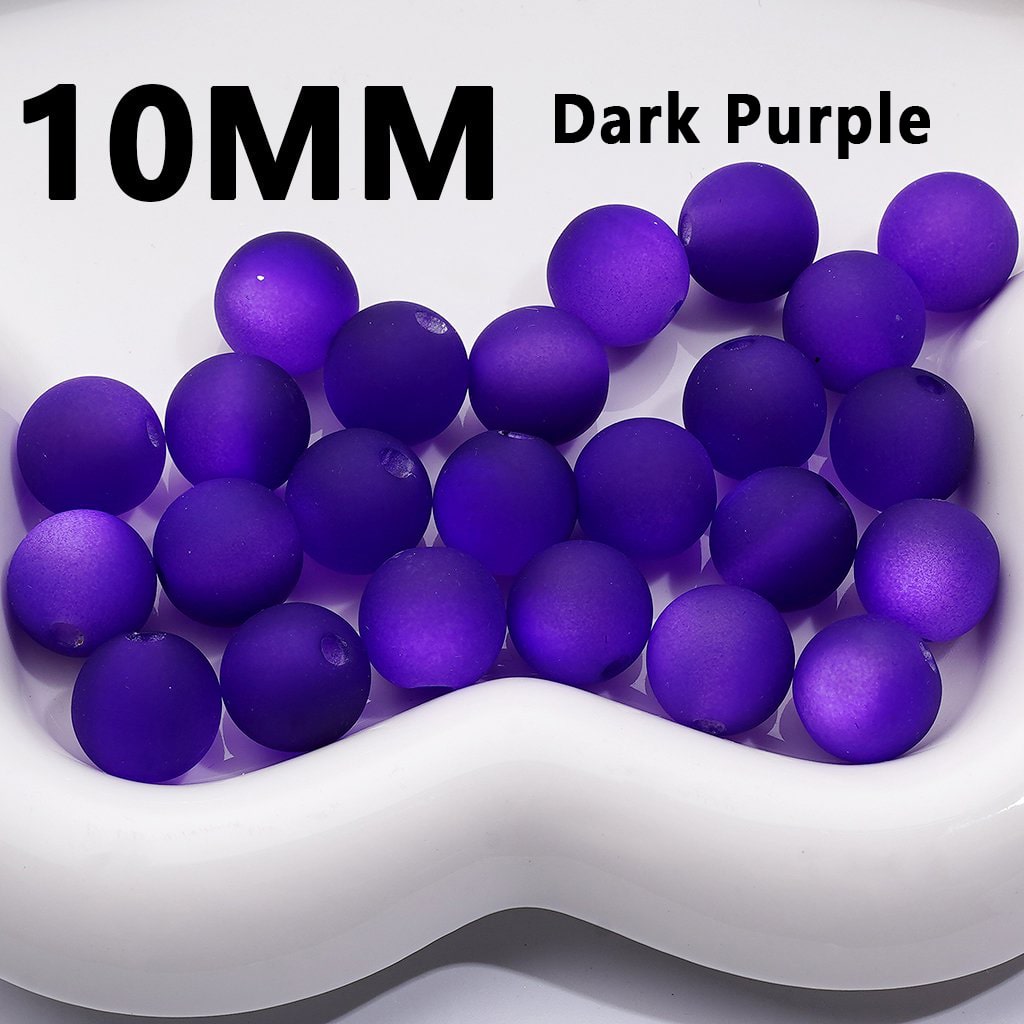 Frosted Matte Multi-Color Cat Eye Effect, Round Acrylic Waist Beads for Jewelry Making 10MM