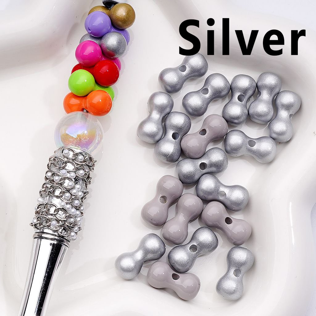 Mini Bone-Shaped Acrylic Beads Assorted Colors, 8*16MM