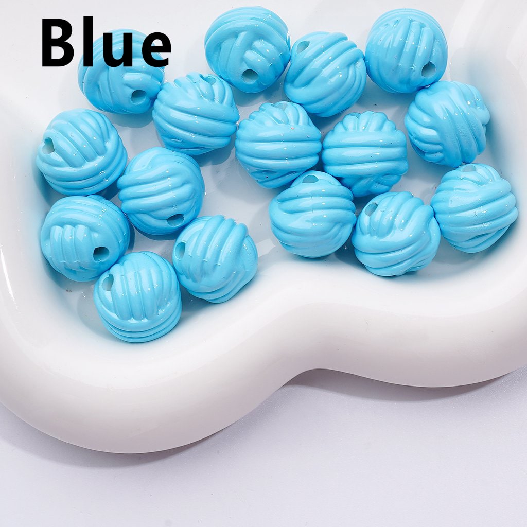 Adorable Multi-Color Yarn Ball Acrylic Beads – 16MM Craft Supplies