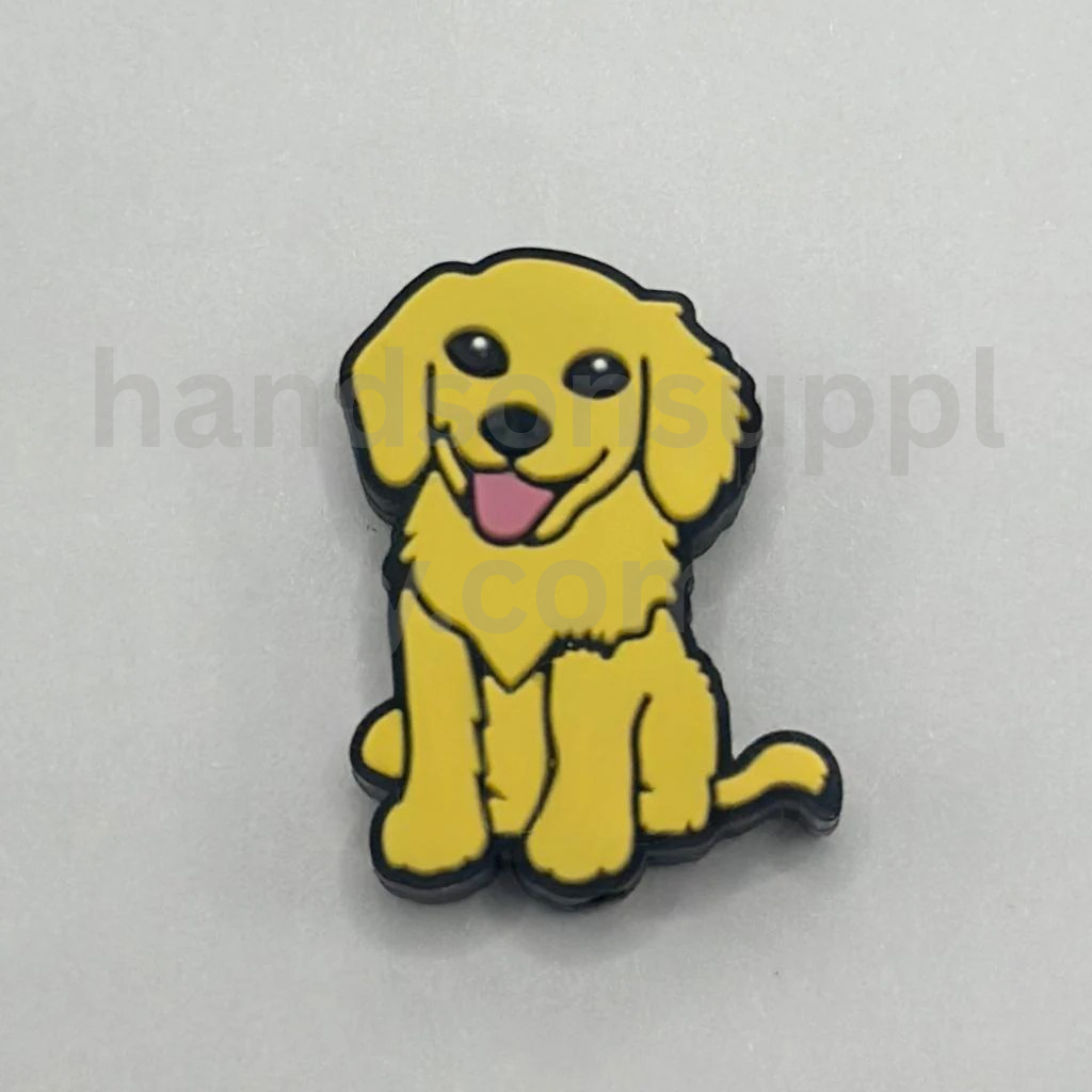 Golden Retriever Puppy Dog Pet Design Silicone Focal Beads