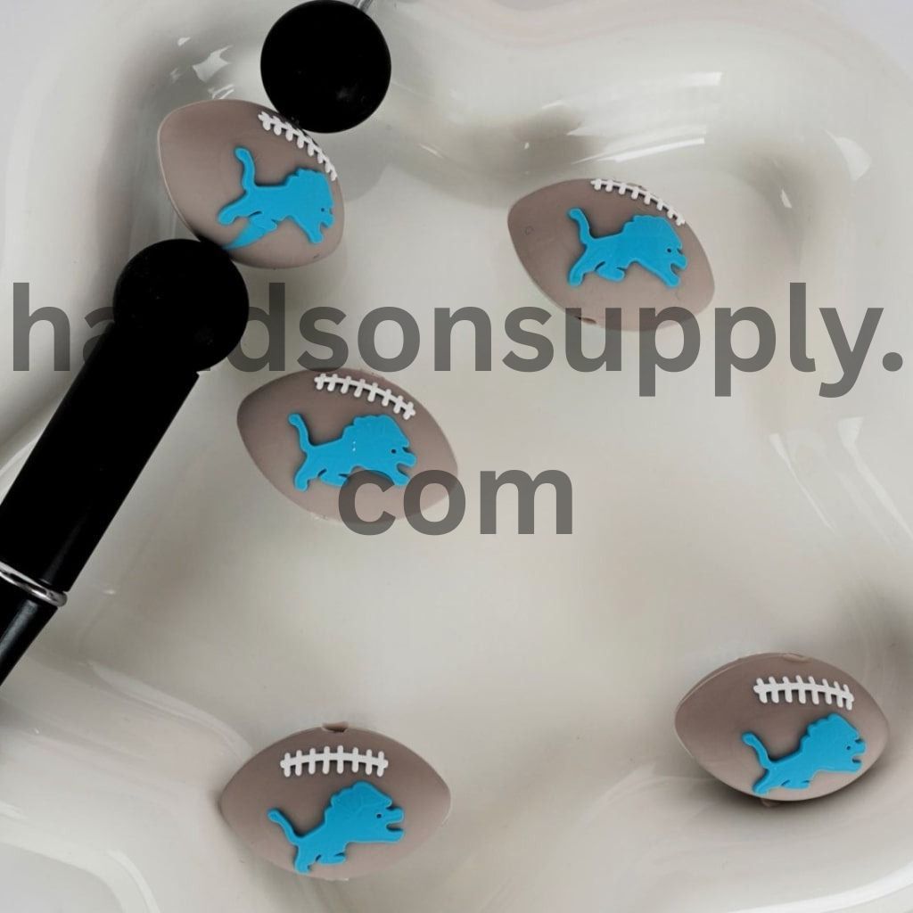 3D USA America Football Teams Silicone Focal Beads