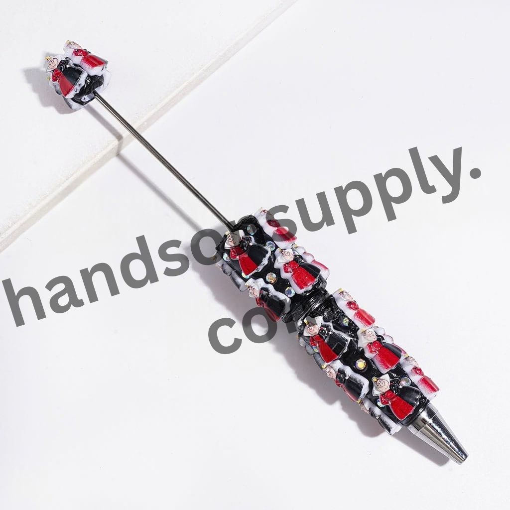 Classic Cartoon Villain Character Series with Sparkling AB Rhinestones Design Beadable Clay Pen