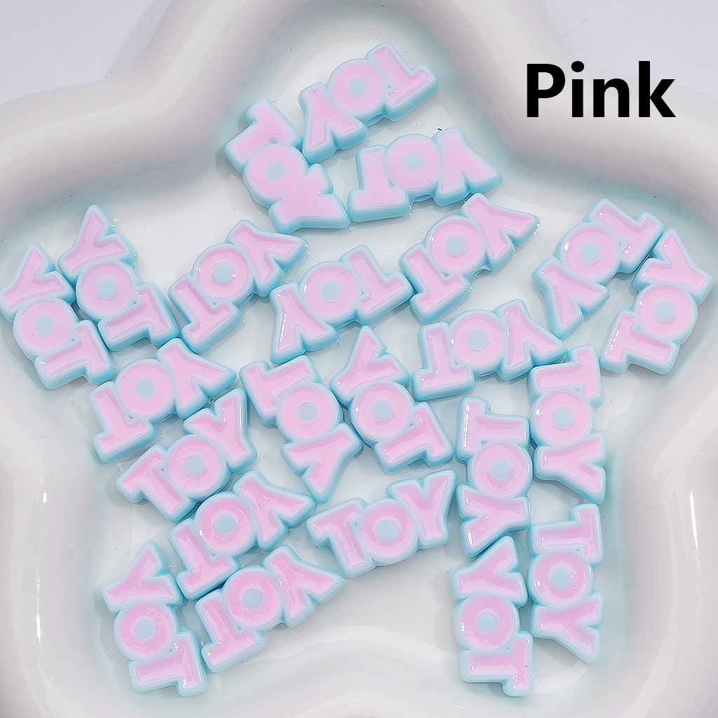 TOY Letters Cute Acrylic Beads 25*12MM (Single Color is available for 200pcs Whole bag)