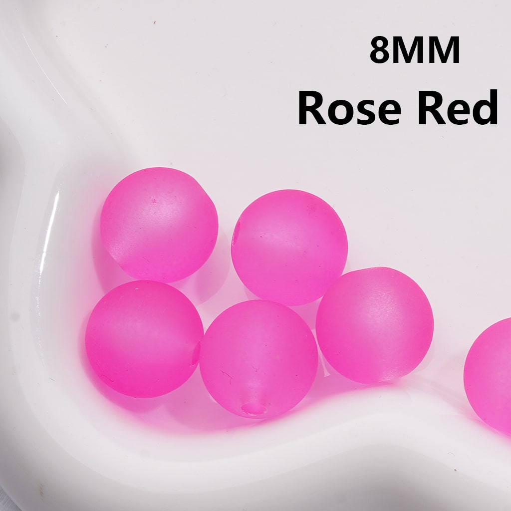 Translucent Frosted Matte Multi-Color Round Acrylic Waist Beads for Jewelry Making 8MM