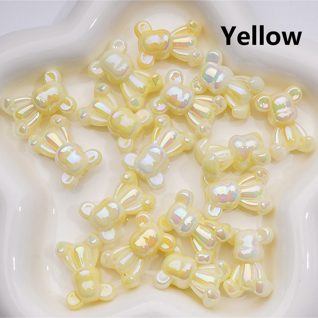 Luminous Cute Bearbrick Gloomy UV Coating Acrylic Beads 18*24MM (Single Color is available for 200pcs Whole bag)