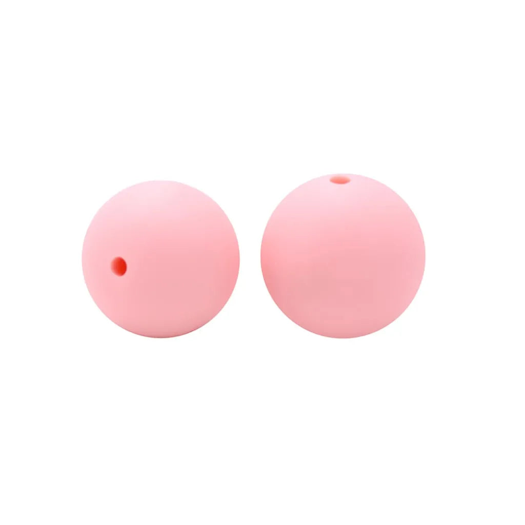 Silicone Beads, Solid Colors, 15 mm
