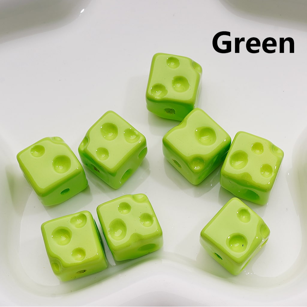 Cheese Cube Square Acrylic Beads Solid Color 14MM (Single Color is available for 200pcs Whole bag)