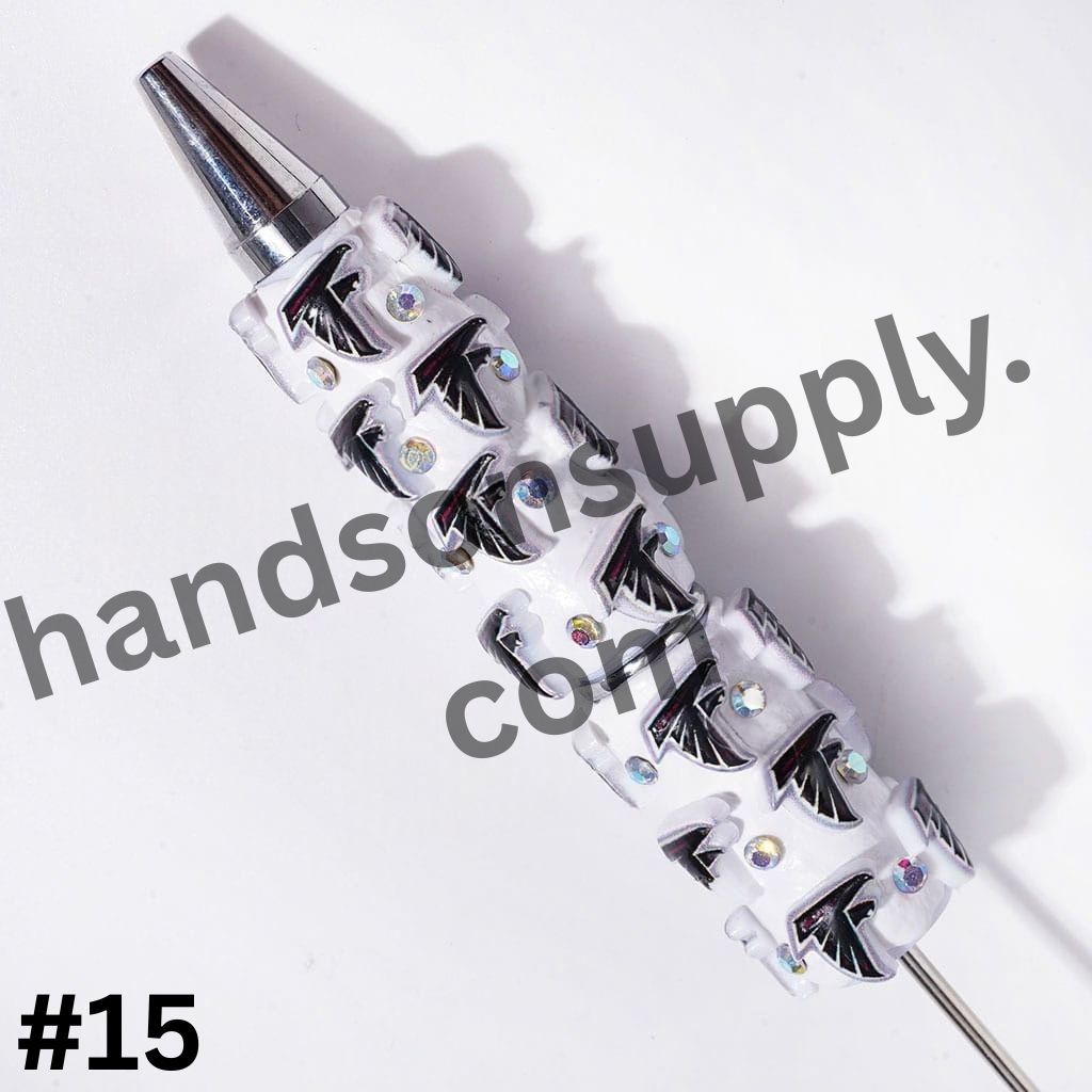NY American Football Baseball Team Designs with Sparkling AB Rhinestones Beadable Clay Pens