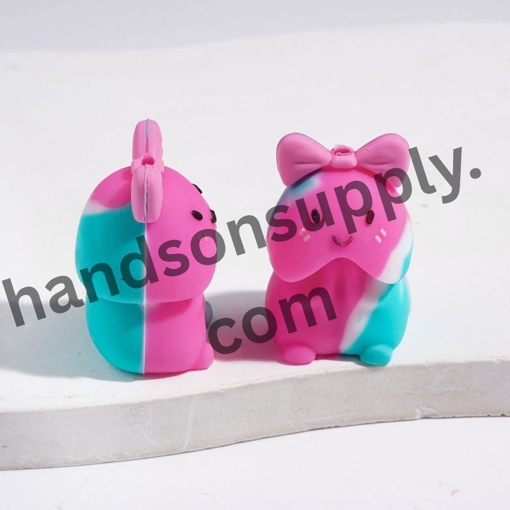3D Cute Man Exclusive with Bowtie Designs Silicone Focal Beads, Multi-Color