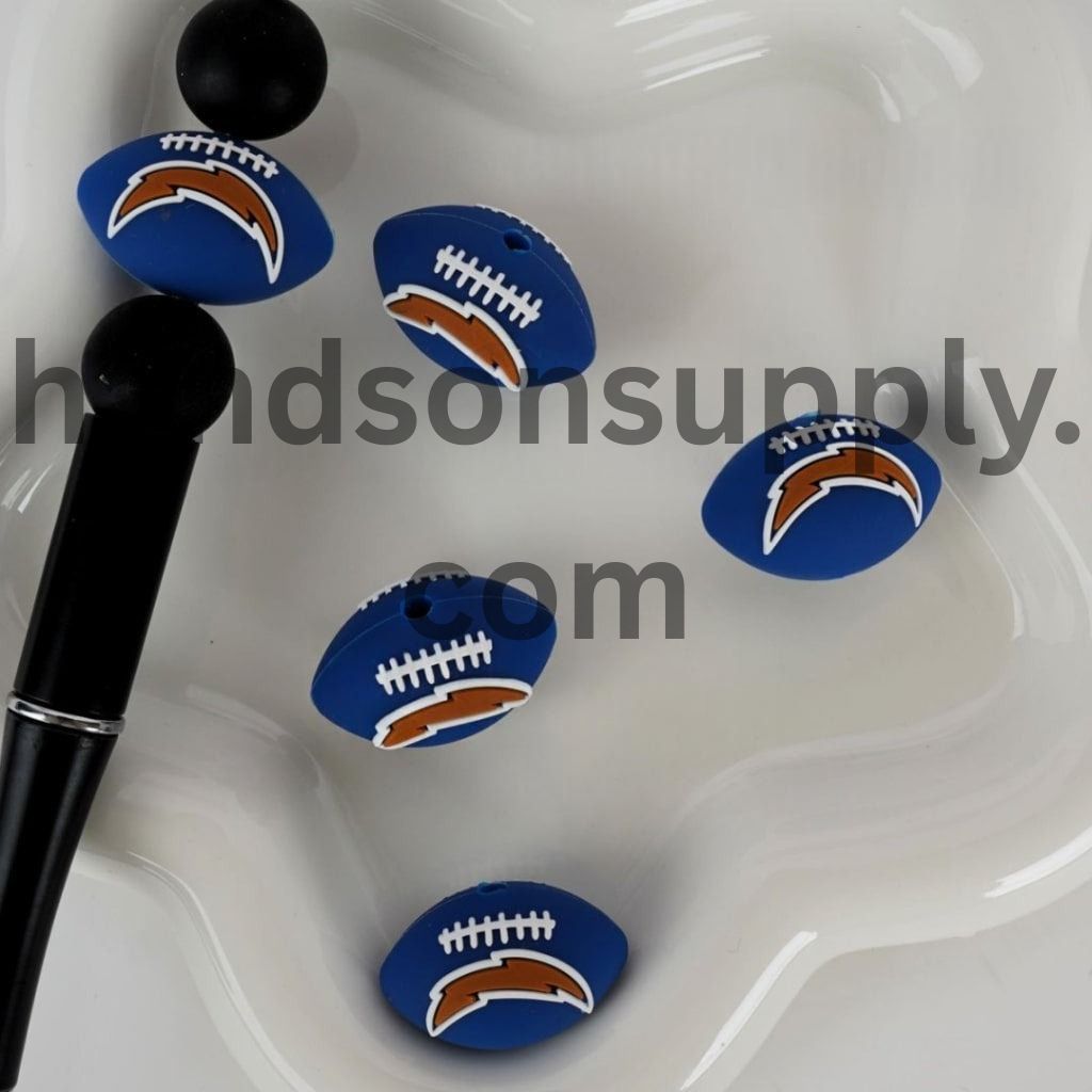 3D USA America Football Teams Silicone Focal Beads