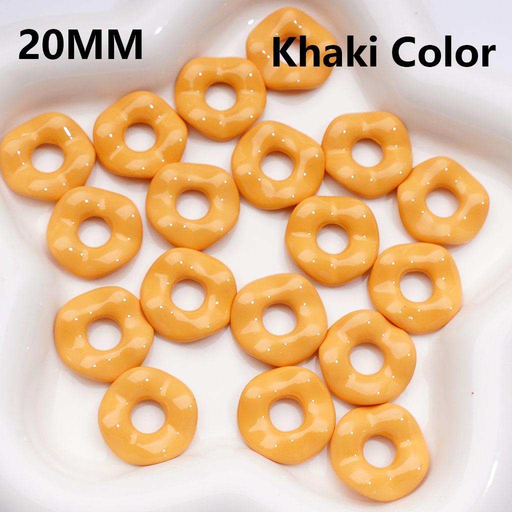 Wave Shape Spacer Acrylic Beads Large Hole Multicolor or Single Shade 20MM