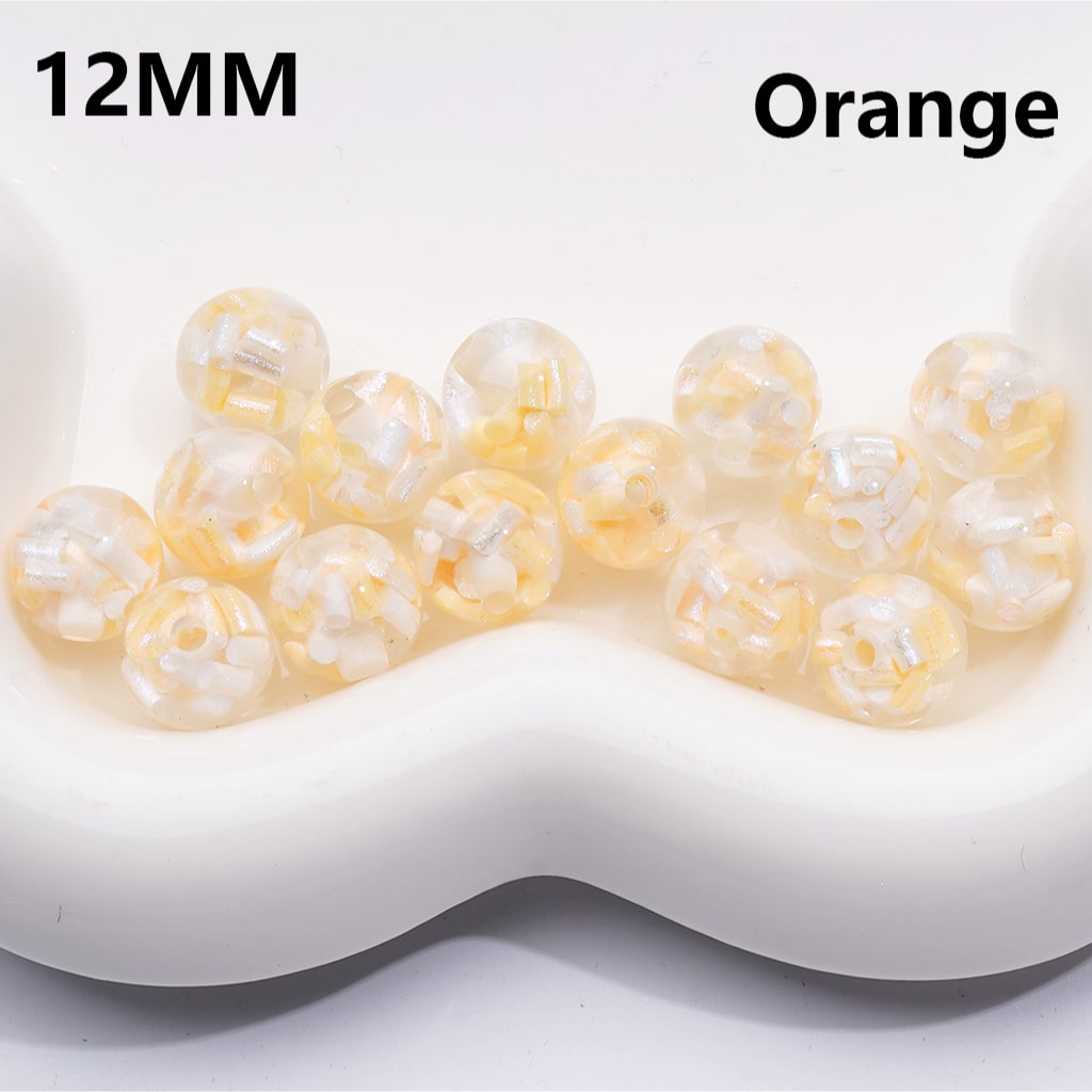 Mini Round with Colorful Candy Stick Center Clear Acrylic Beads 12MM (Single Color is available for 200pcs(Whole Bag))