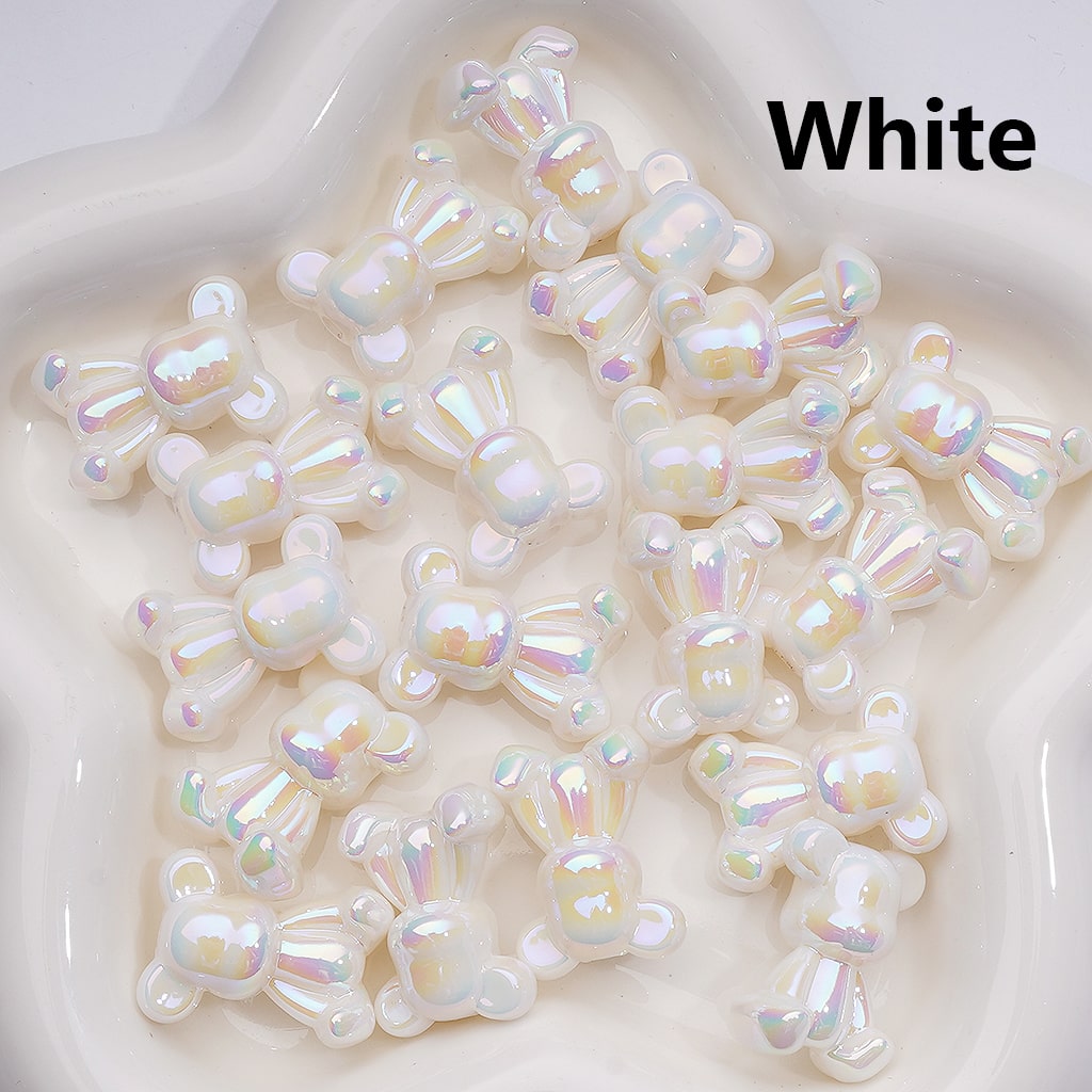 Luminous Cute Bearbrick Gloomy UV Coating Acrylic Beads 18*24MM (Single Color is available for 200pcs Whole bag)