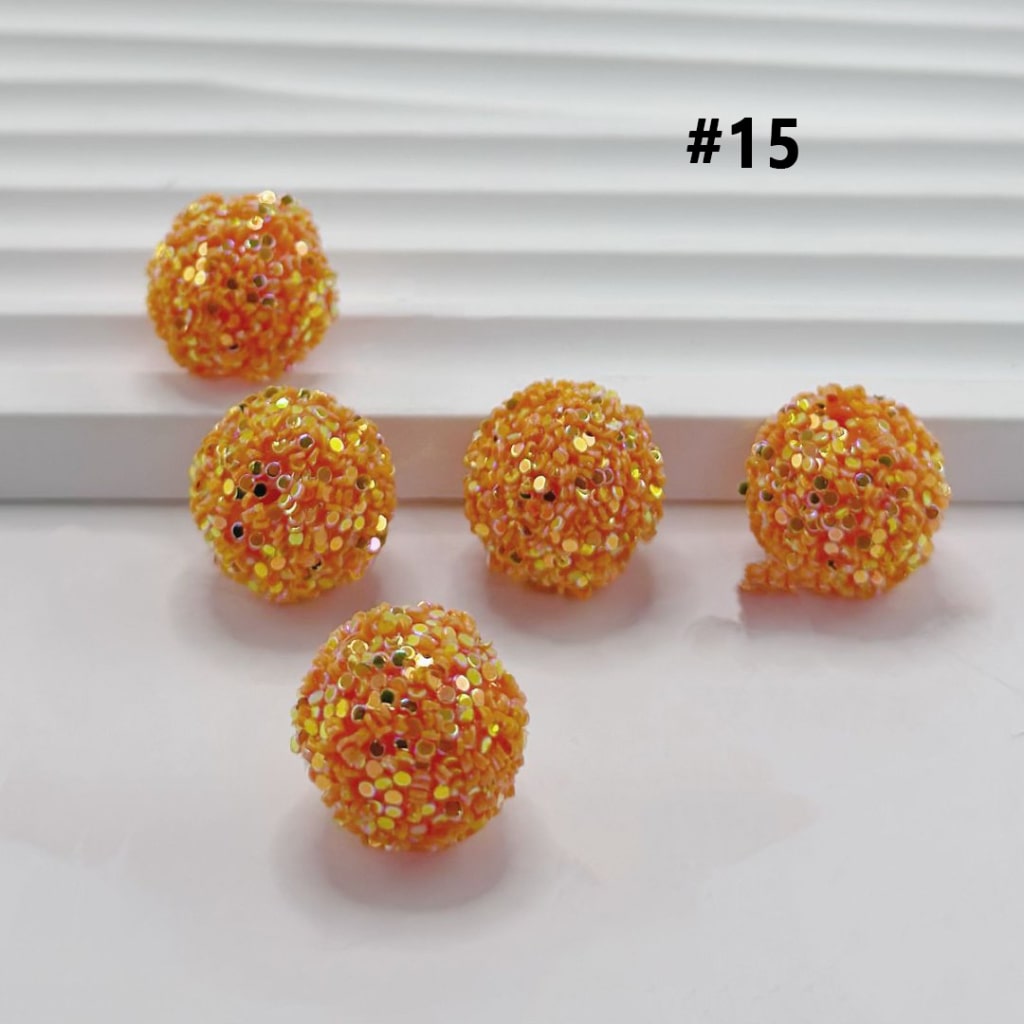 Sparkling Rhinestone Sugar Beads 16mm