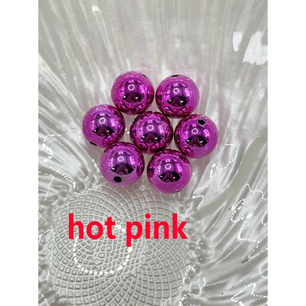Glossy Metallic Colored Acrylic Beads  16mm