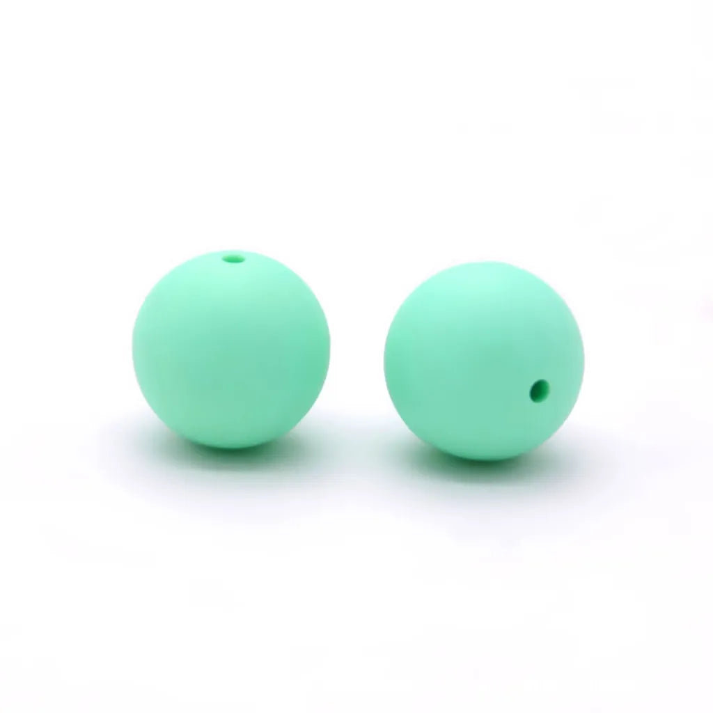 Solid Colored Silicone Beads 15 mm