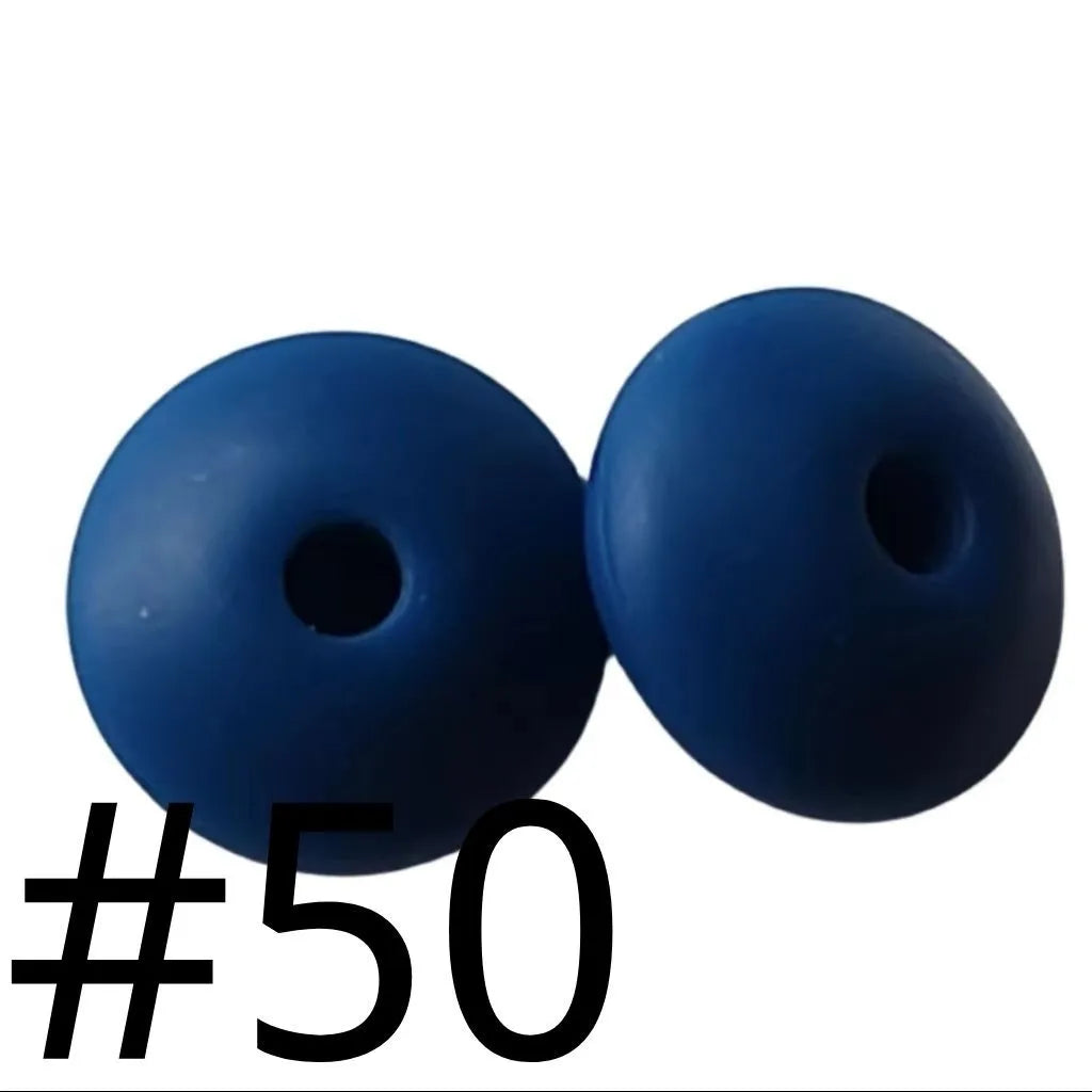 Silicone Lentil Beads Spacers 12mm