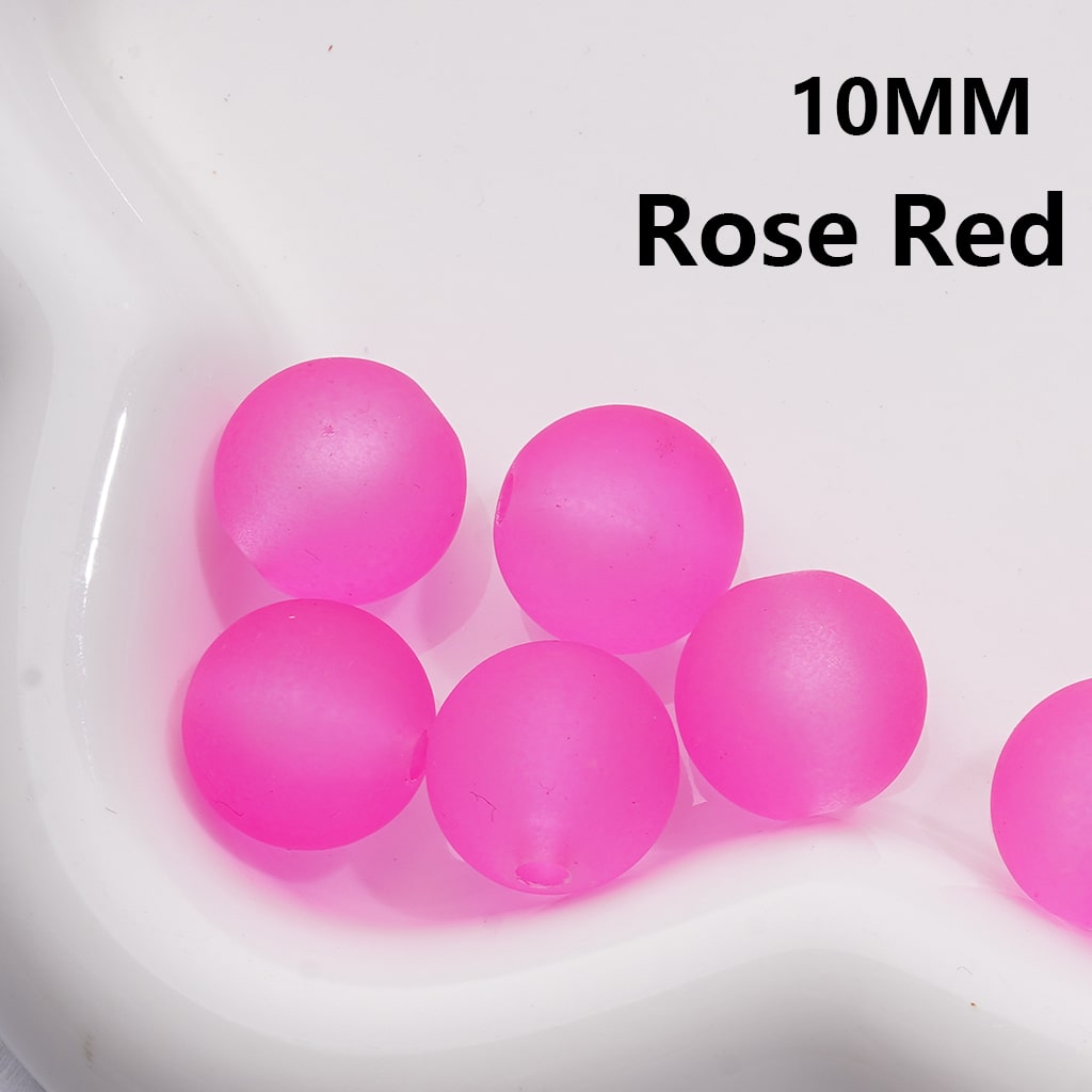 Multi-Color Translucent Frosted Matte Round Acrylic Beads 10MM, (Single Color is available for 900pcs(Whole bag))