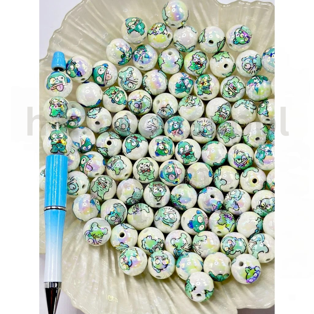 Hangyodon Cartoon Theme Round 16MM Assorted Mix Glossy Acrylic Beads
