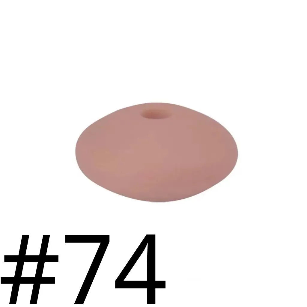 Silicone Lentil Beads 12mm