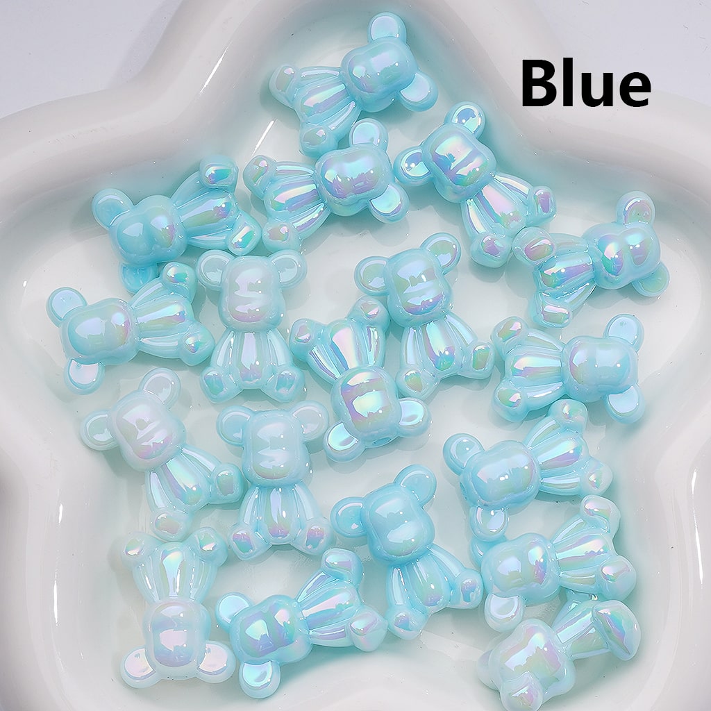 Luminous Cute Bearbrick Gloomy UV Coating Acrylic Beads 18*24MM (Single Color is available for 200pcs Whole bag)