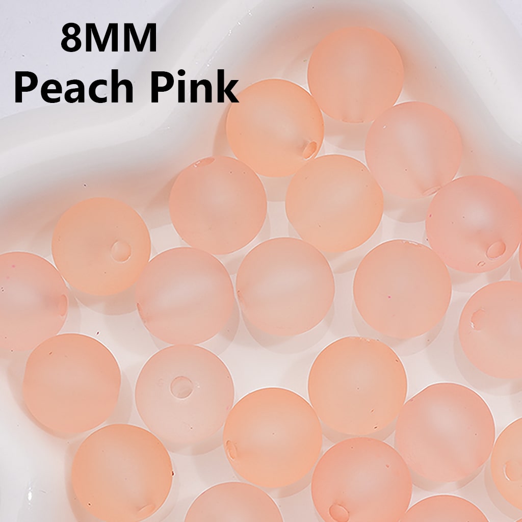 Translucent Frosted Matte Multi-Color Round Acrylic Waist Beads for Jewelry Making 8MM
