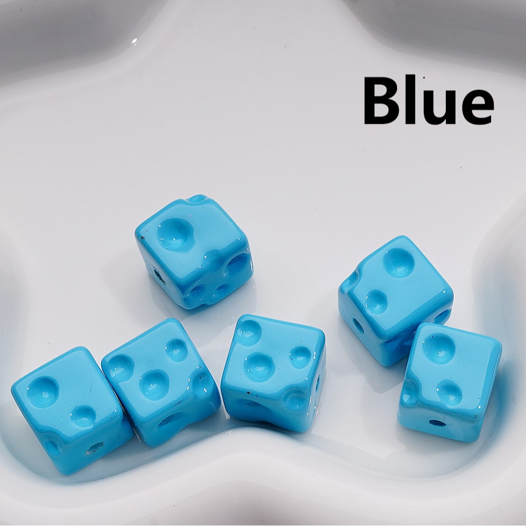 Cheese Cube Square Acrylic Beads Solid Color 14MM (Single Color is available for 200pcs Whole bag)
