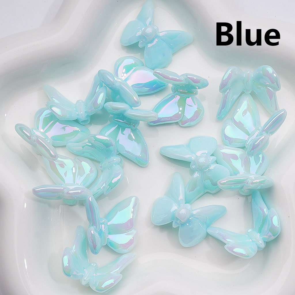 Luminous Butterfly UV Coating Acrylic Bead 21*25MM (Single Color is available for 200pcs Whole bag)