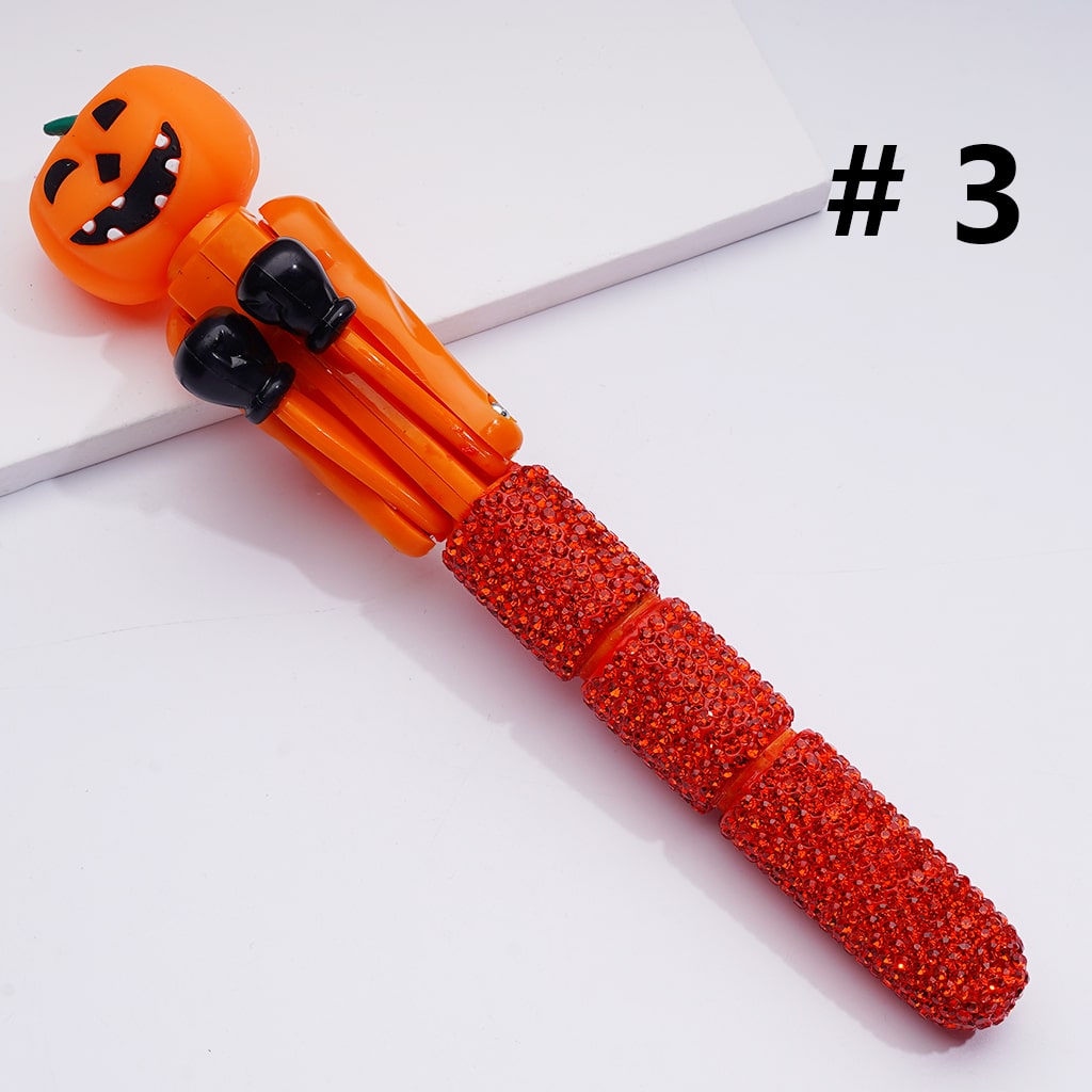Cute Large Cartoon Kurom Elk Bear Alien Cat Astronaut Unicor Ghost Face Pumpkin with Movable Boxing Arms Shiny Rhinestones Beadable Clay Pens