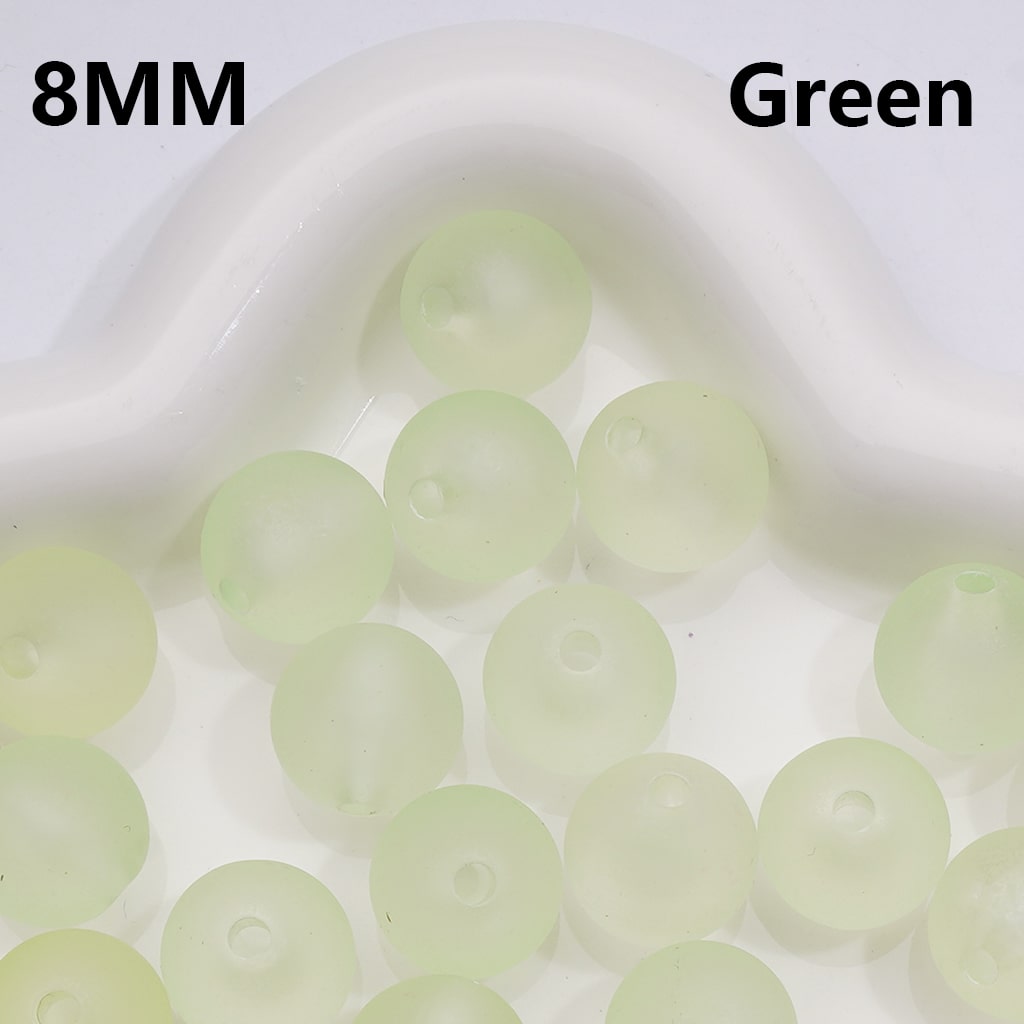 Translucent Frosted Matte Multi-Color Round Acrylic Waist Beads for Jewelry Making 8MM