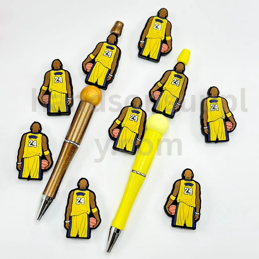 Kob Bryan Basketball Star Sports Silicone Focal Beads for Crafts