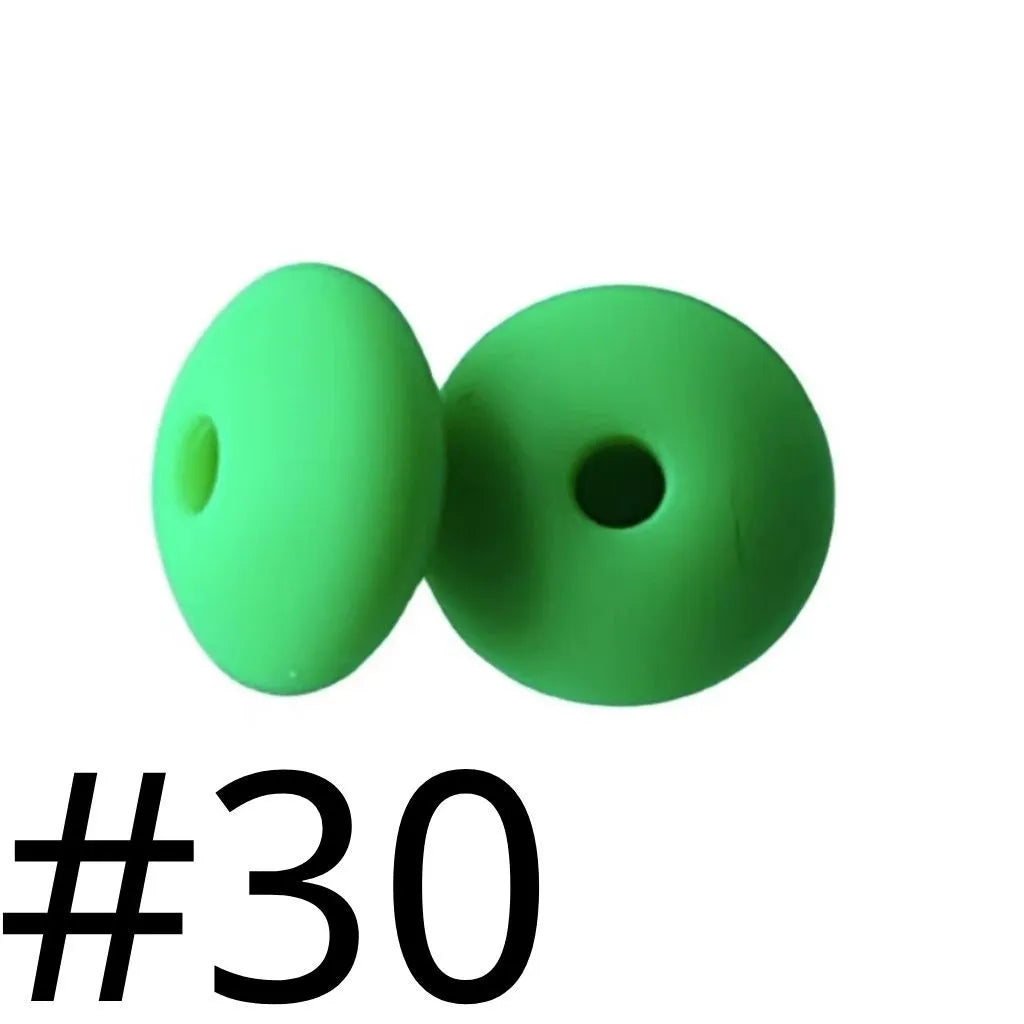 Silicone Lentil Beads Spacers 12mm