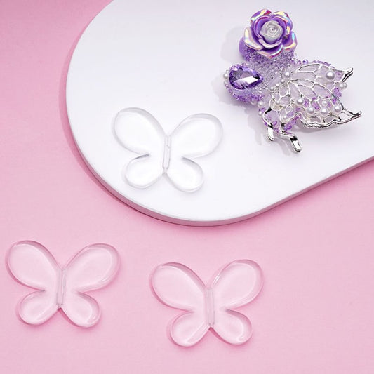 Cute Clear Butterfly Shape Acrylic Beads 45*34MM