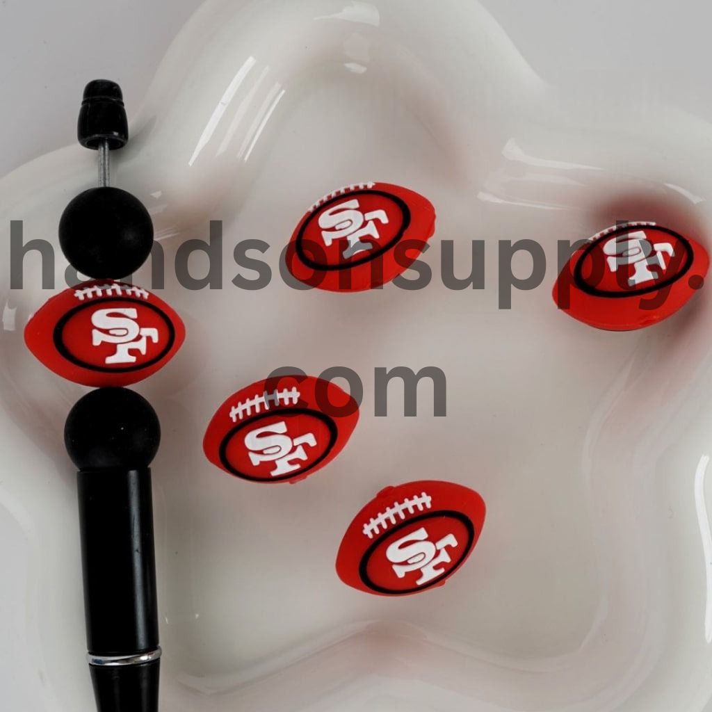 3D USA America Football Teams Silicone Focal Beads