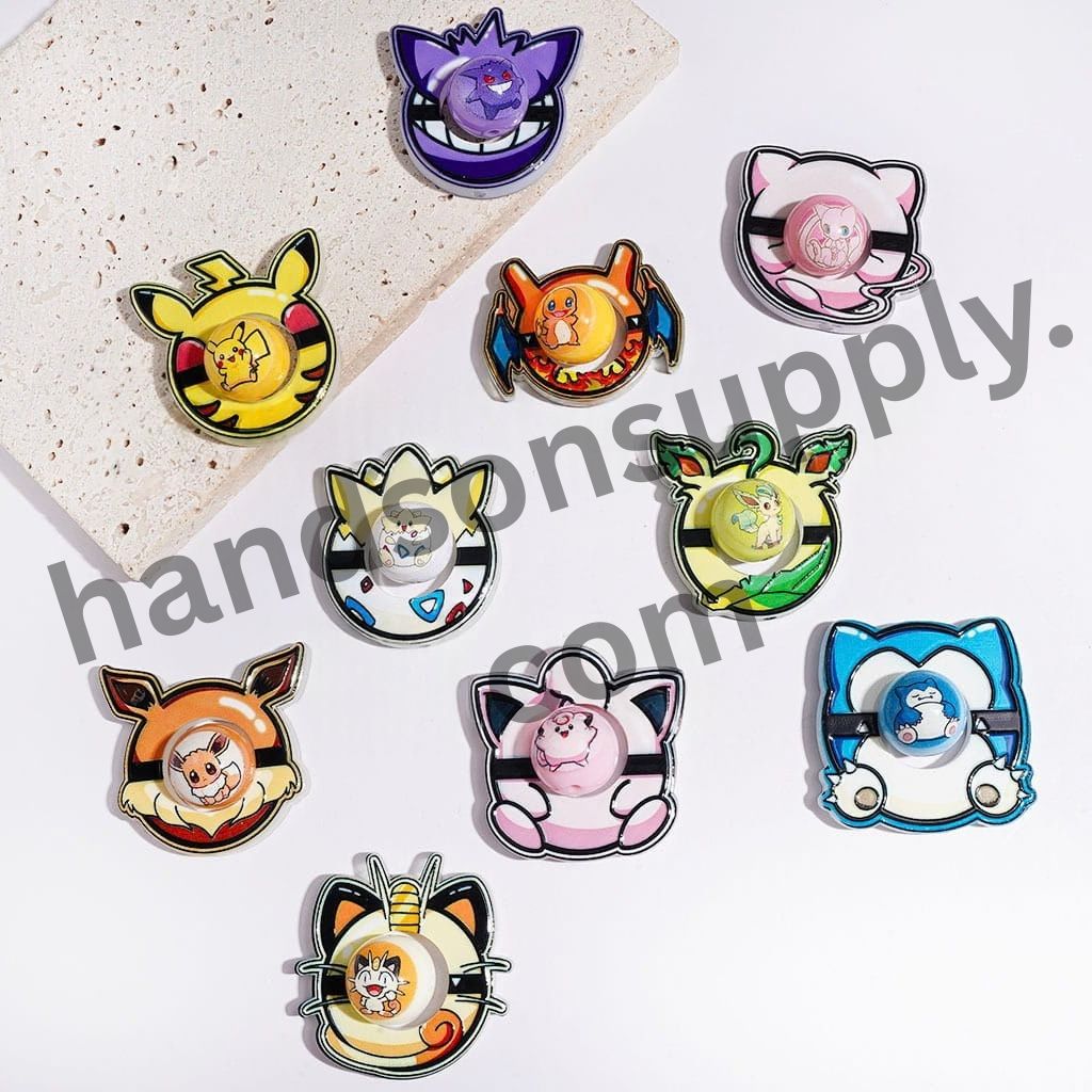 Small Monster Character Designs with Magic Egg Frame & Round Acrylic Beads, Random Mix (Please Read the Description)