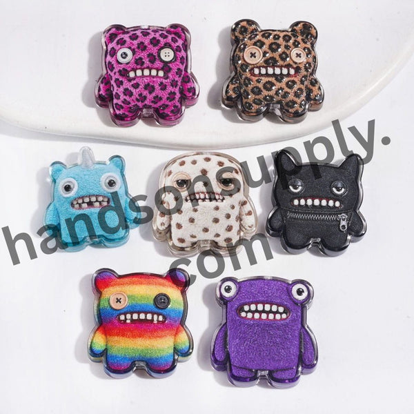 Funny Ugly-Cute Monster Characters in Assorted Styles Semi-Clear Acryl ...