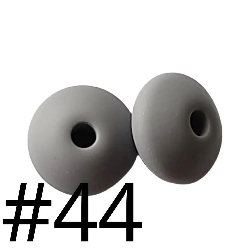 Silicone Lentil Beads 12mm