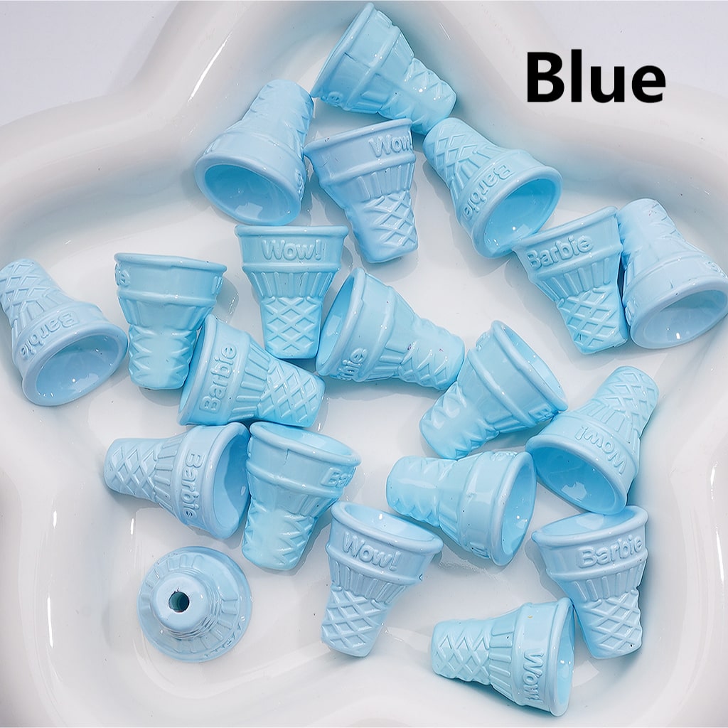 Cute Ice Cream Cone Acrylic Beads, 21*18MM (Single Color is available for 200pcs(Whole bag))