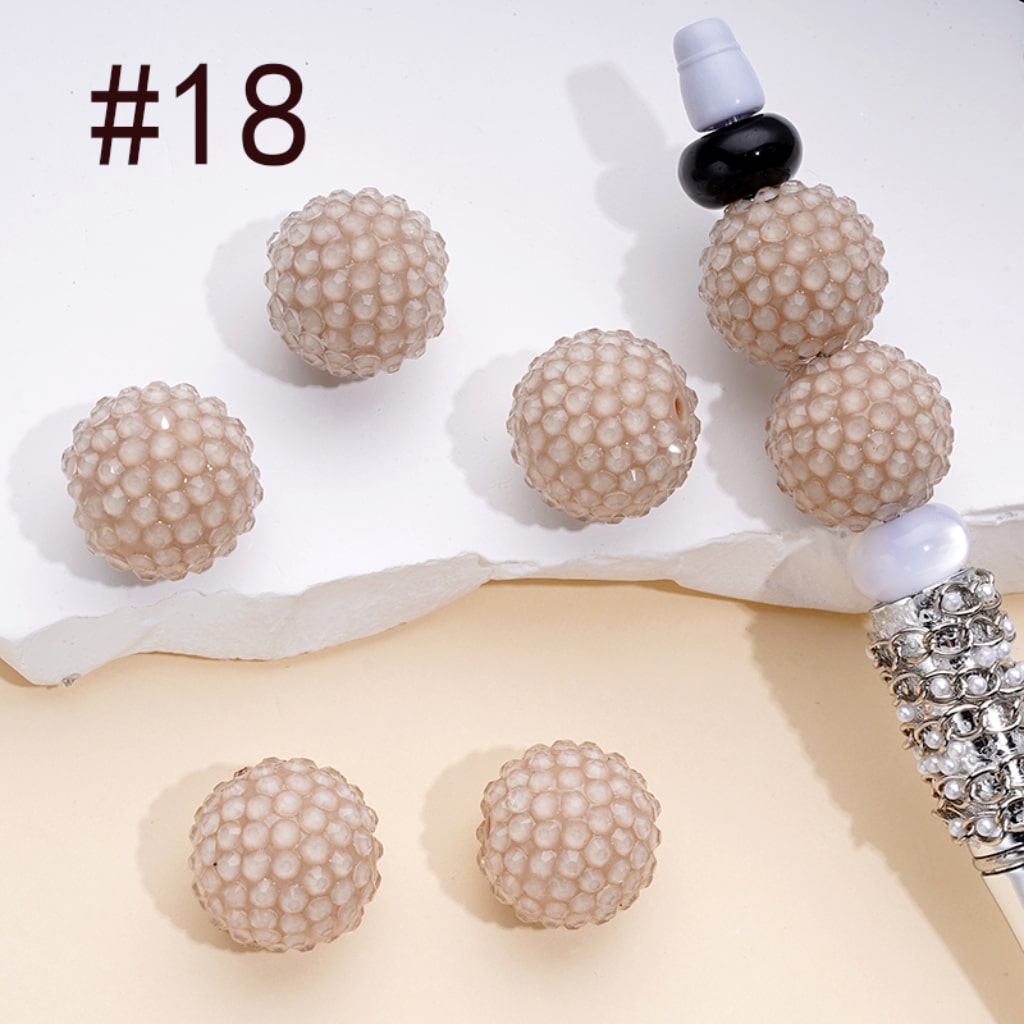 Cute Jelly Color Rhinestones Acrylic Beads, 20MM