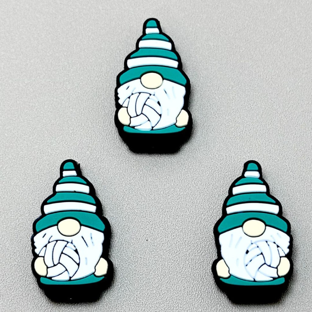 Gnome Holds a Volleyball Little Cute Silicone Focal Beads