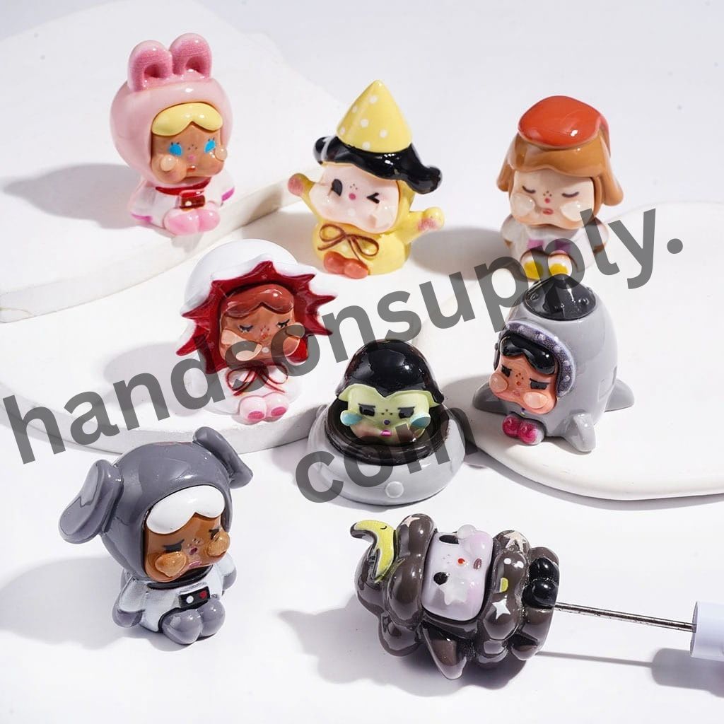 Adorable Fantasy Sad Baby Girl Character in Space Series Acrylic Figurine for Beads or Pen Topper