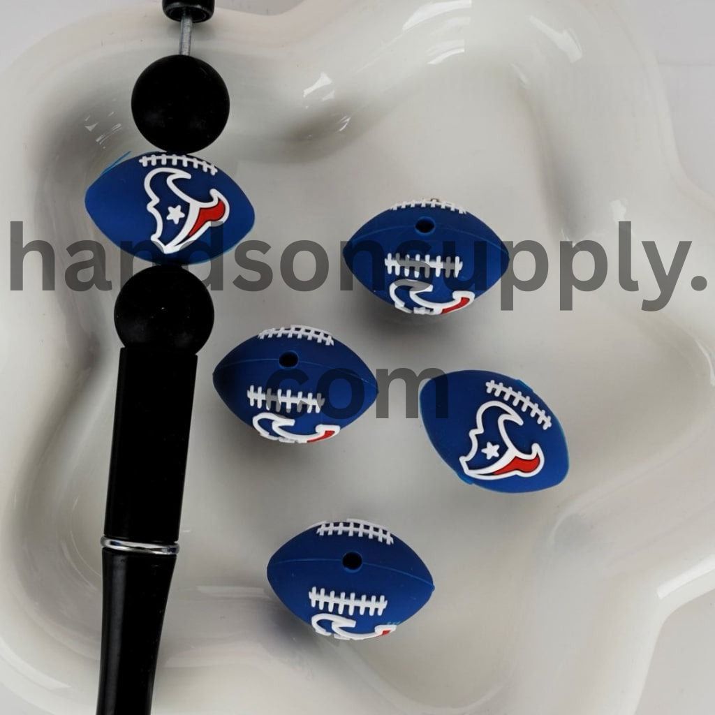 3D USA America Football Teams Silicone Focal Beads