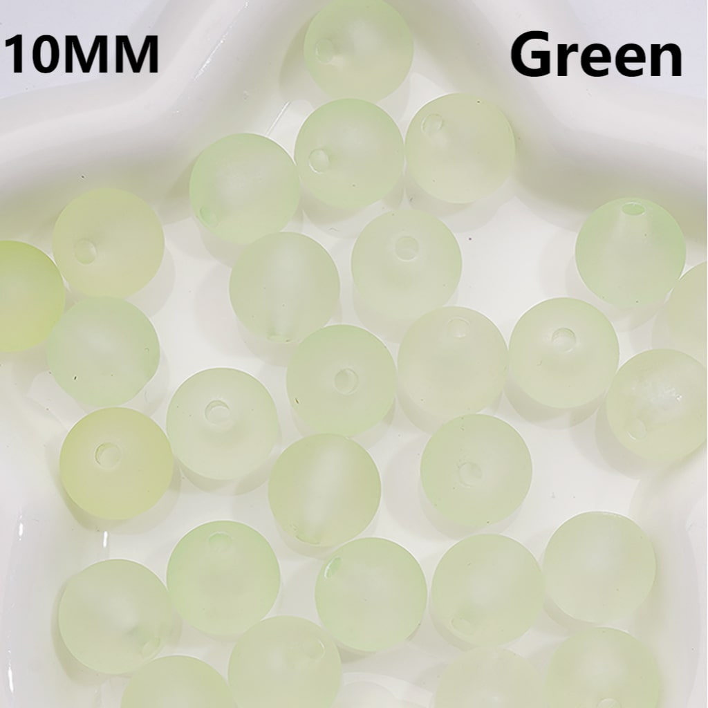 Multi-Color Translucent Frosted Matte Round Acrylic Beads 10MM, (Single Color is available for 900pcs(Whole bag))