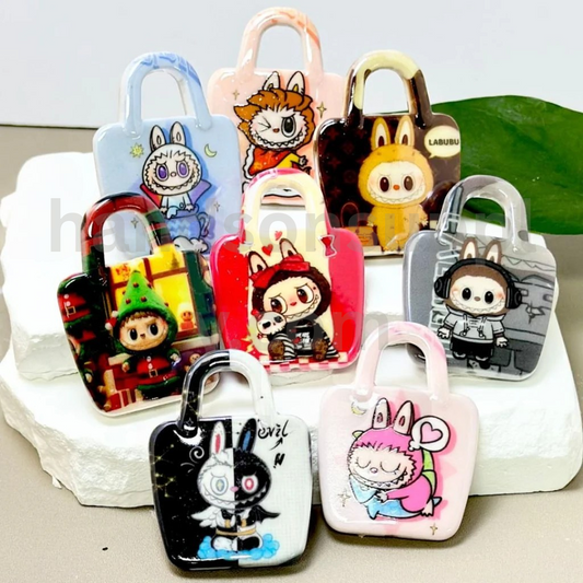 Monster Doll Handbag Design Cute Style 37x50MM Acrylic Beads