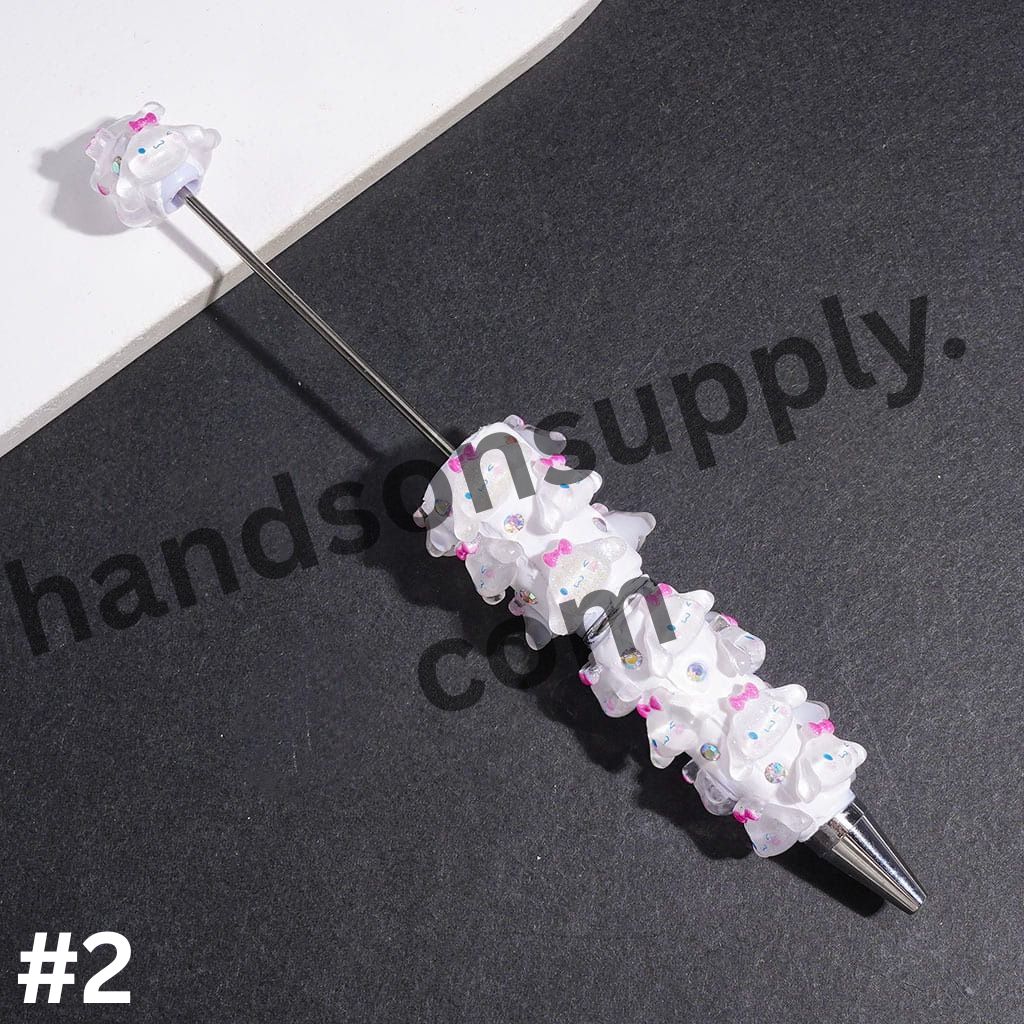 Adorable Big-Eared Dog Character Series with AB Rhinestones Beadable Clay Pen