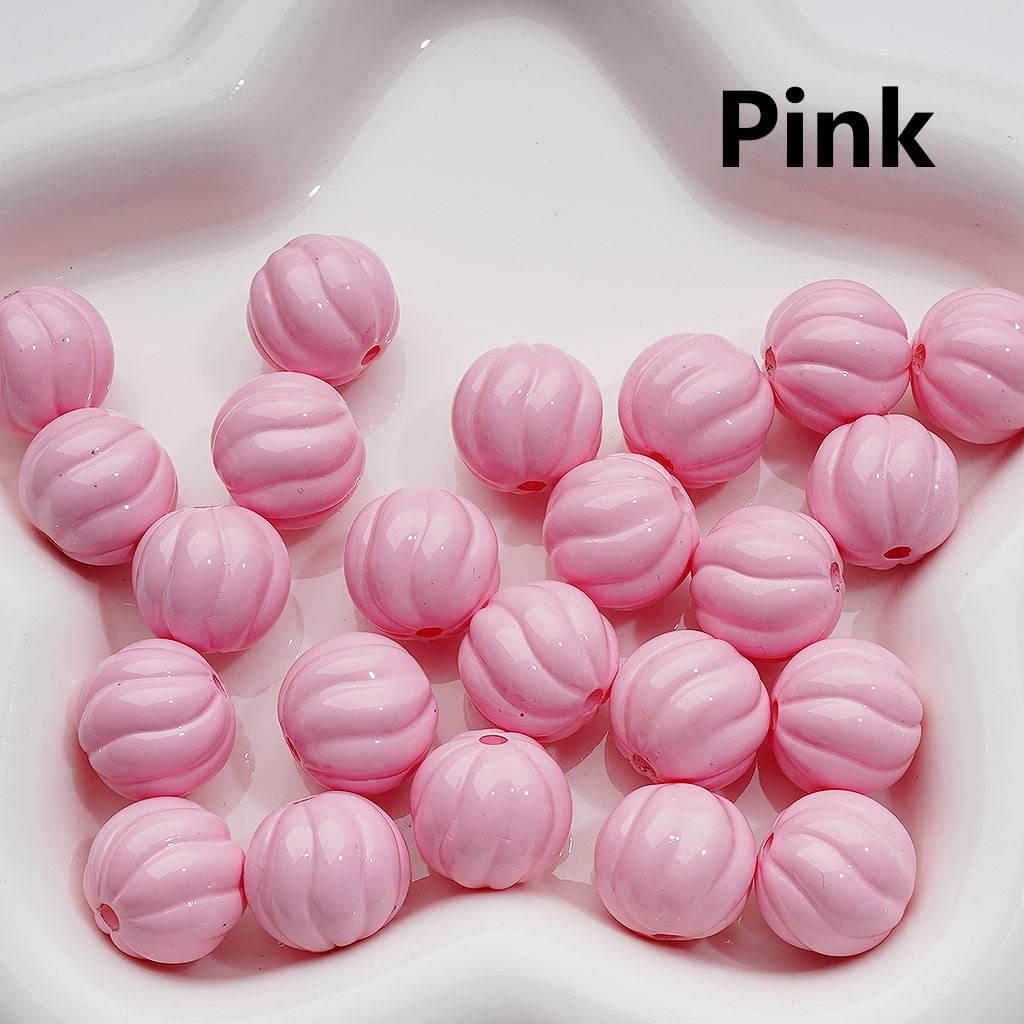 Pumpkin Halloween Acrylic Beads Stoving Varnish Solid Color 16MM (Single Color is available for 200pcs Whole bag)